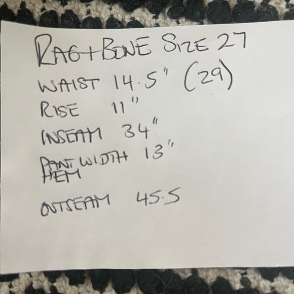 RAG & BONE NWT $325 blue jeans Liquid Miramar Sofie Wide Leg in Taylors size 27 - Picture 8 of 10